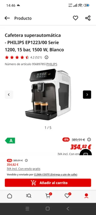 Cafetera Philips Superautomática