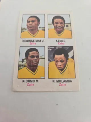 Lote cromos Mundial 1974 Zaire repetidos