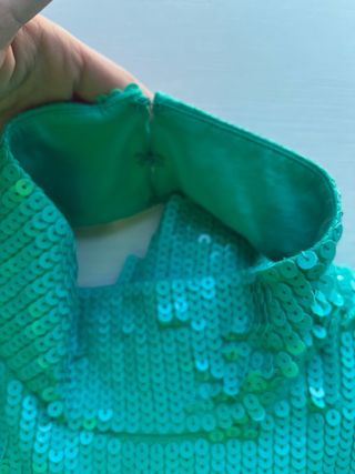 Top lentejuelas verde fiesta