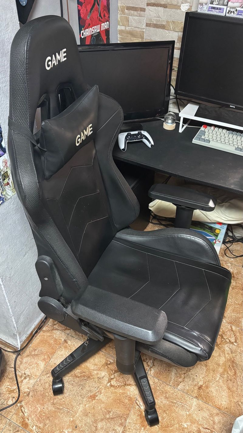 Silla Gamer Negra con Luces LED RGB afbeelding 4
