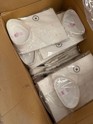 Partida 100 Camisas Blanca T. XL L M. S mujer y h