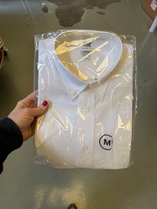 Partida 100 Camisas Blanca T. XL L M. S mujer y h