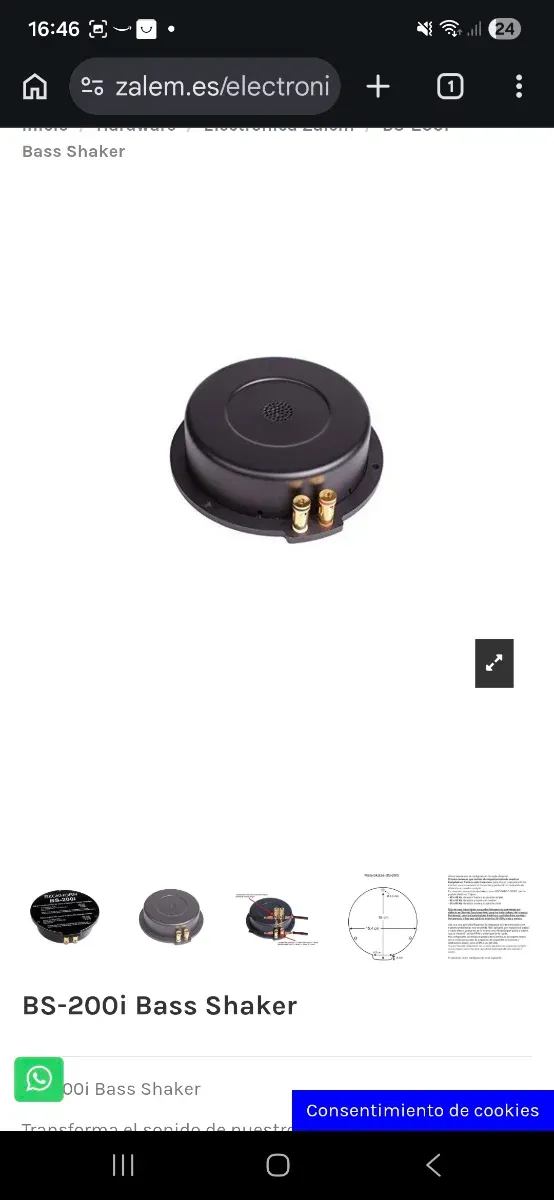 Body shakers BS-200ix2+amplificador fosi 160wx2 afbeelding 6