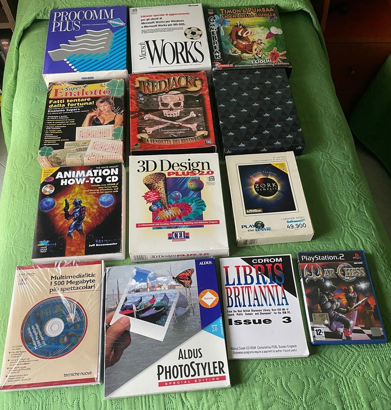 Lotería, Redjack, Zork, Britannia, caja grande de ajedrez PS2