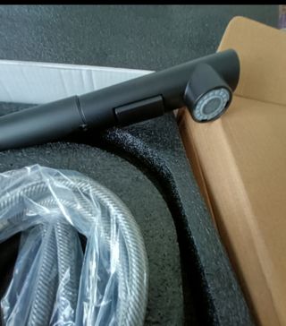 Grifo de cocina nuevo negro extraíble fregadero