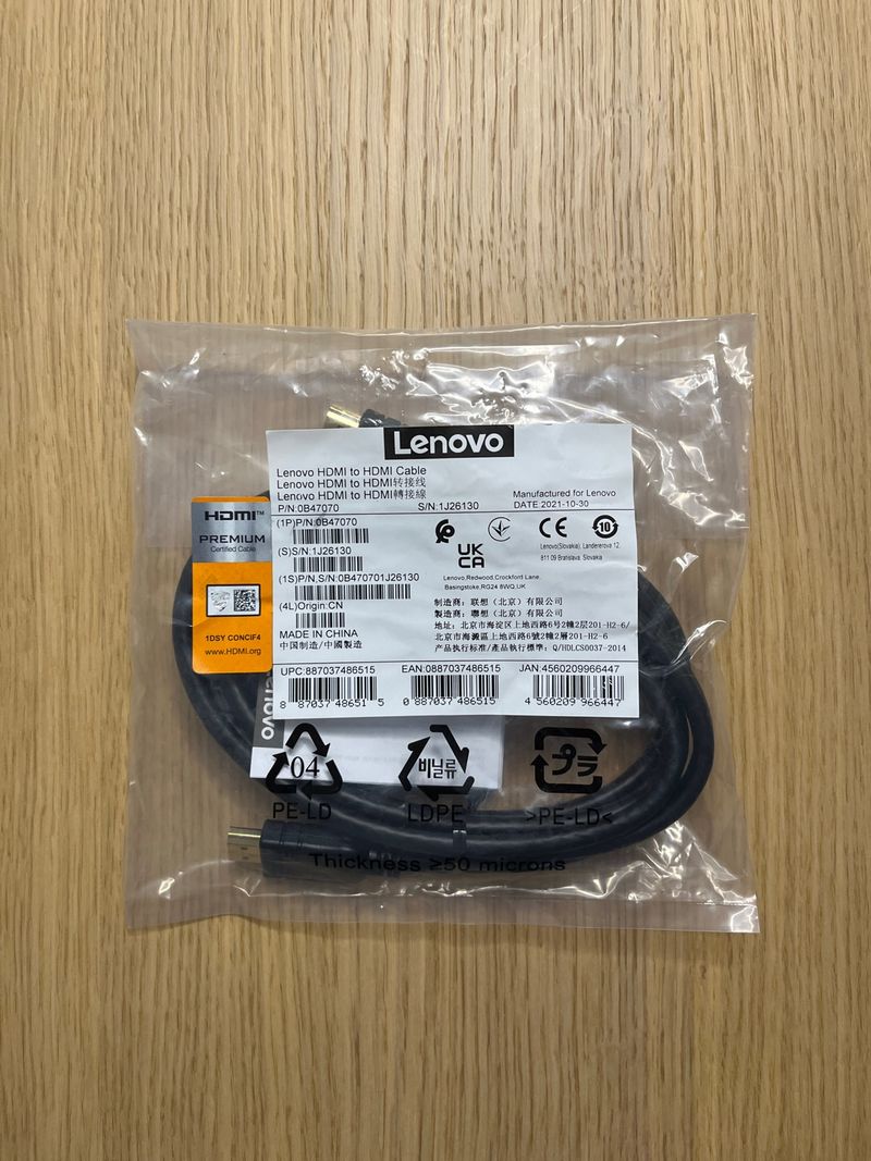 Cable HDMI a HDMI de Lenovo