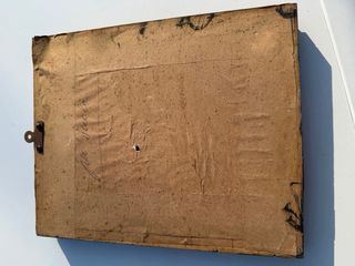 Antico dipinto su carta vintage