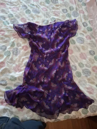 Vestido Zara Morado T.36-38