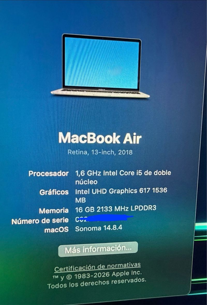 MacBook Air 2018 16GB RAM / 256GB SSD afbeelding 5