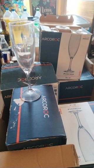 Copas cava fuertes de cristal