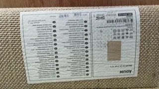 Alfombra Ikea pelo alto, beige. 80x150.