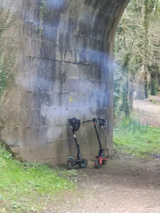 Patinete Eléctrico Negro y Verde