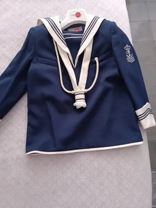 Traje comunión niño azul y blanco