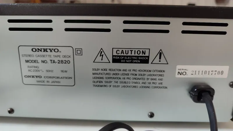 Reproductor de cassettes Onkyo TA-2820 afbeelding 10