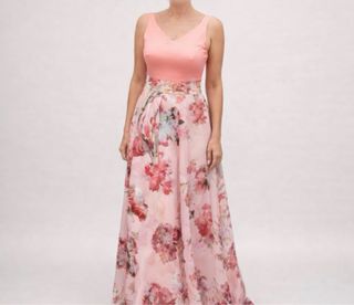 Vestido largo floral talla 40