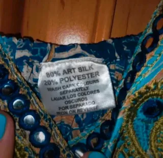 Vestido boho chic azul estampado