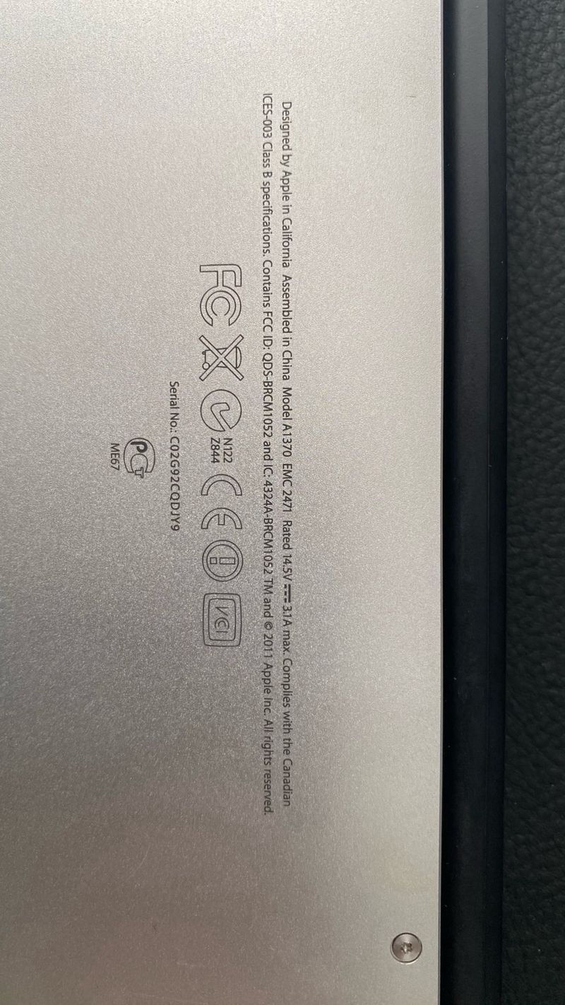 MacBook Air 2011 A1370 Plata afbeelding 5