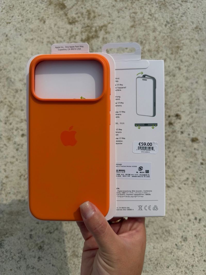 Cover iPhone 17 Pro Max Silicone Arancione afbeelding 2