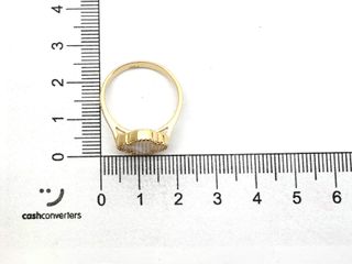 anillo oro 18k con piedra con circonita t. 16 (17,84 mm)