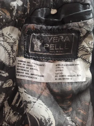 Cazadora Piel Vintage Negra