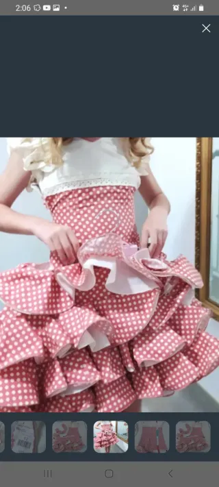 Traje de flamenca niña  de 2 a 4 años