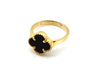 anillo oro 18k con piedra con circonita t. 16 (17,84 mm)