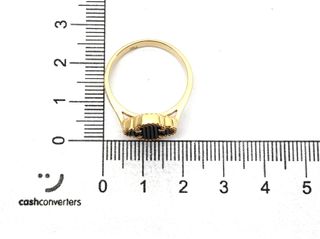 anillo oro 18k con piedra con circonita t. 16 (17,84 mm)