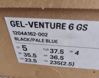 Asics GEL-VENTURE 6 Zapatillas Running Negro