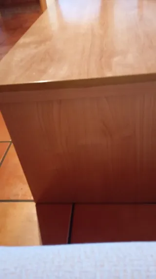 Mesa centro madera 115x65x45cm con botellero