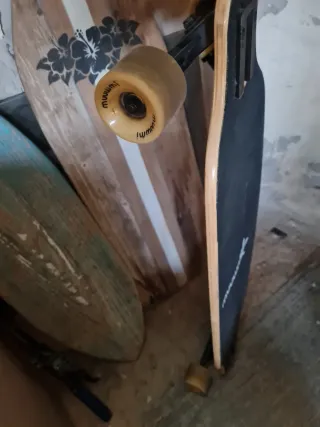 Tabla Longboard Curvada Diseño Palmeras