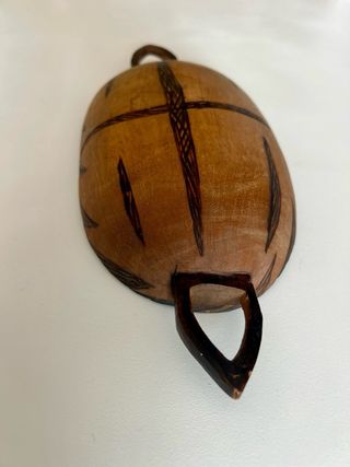 Bandeja vintage vaciabolsillos de madera tallada