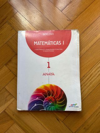 Libro de texto; Matemáticas 1º Bachillerato.