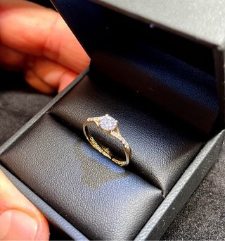 Anillo Oro 18k Diamante 0.4ct Compromiso