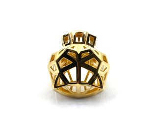 anillo oro 18k con circonita