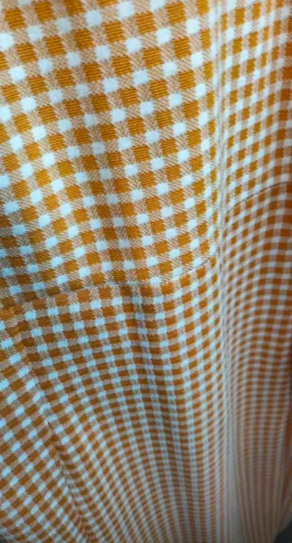 Vestido Zara cuadros beige y amarillo