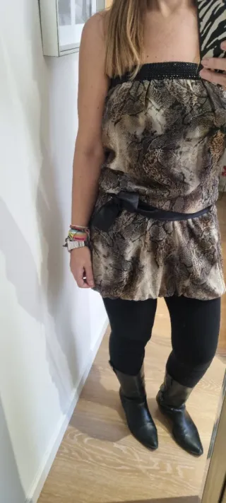 Vestido/Top estampado serpiente