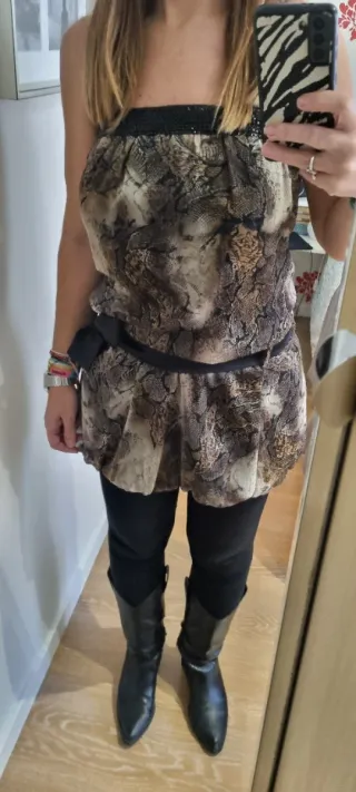 Vestido/Top estampado serpiente