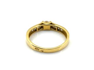 anillo oro 18k con piedra con diamante