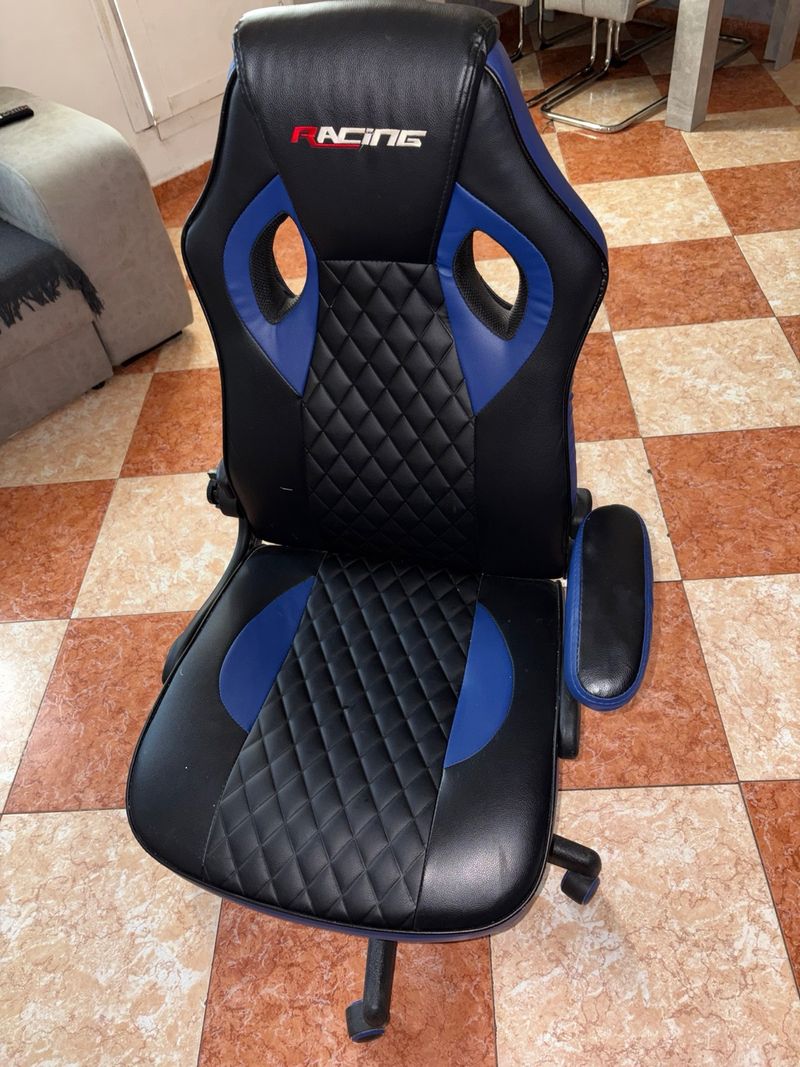 Silla Gamer Racing Negra y Azul