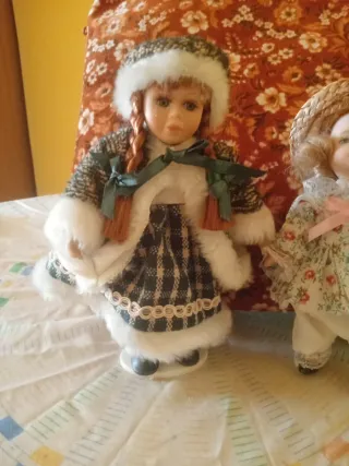 Pareja de muñecas vintage