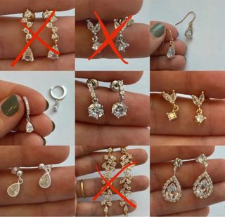 Pendientes de oro y plata 1€/ud