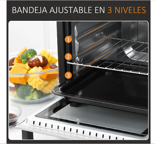Horno Portátil 16L 1400W 3 Modos