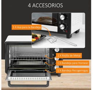Horno Portátil 16L 1400W 3 Modos