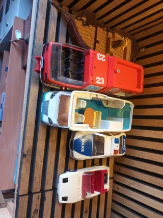 Lote Playmobil Coche Rojo y Blanco