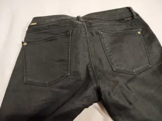 Pantalón Zara Negro Talla 40 Satinado