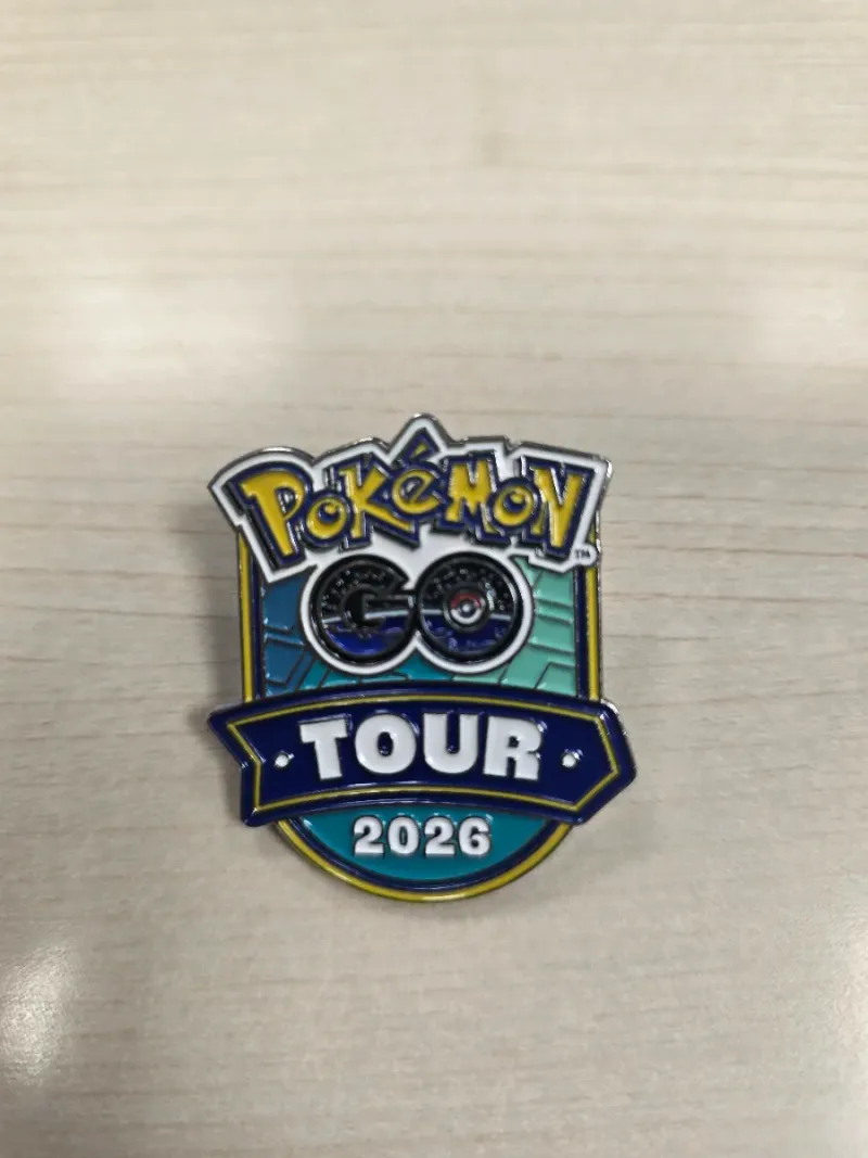 Pin de Pokemon Go Tour 2026 sin usar