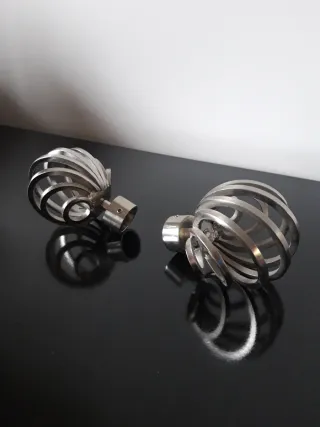 Remates decorativos barra cortina metal