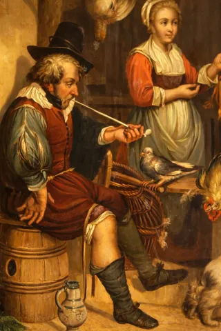 Óleo sobre cobre antiguo