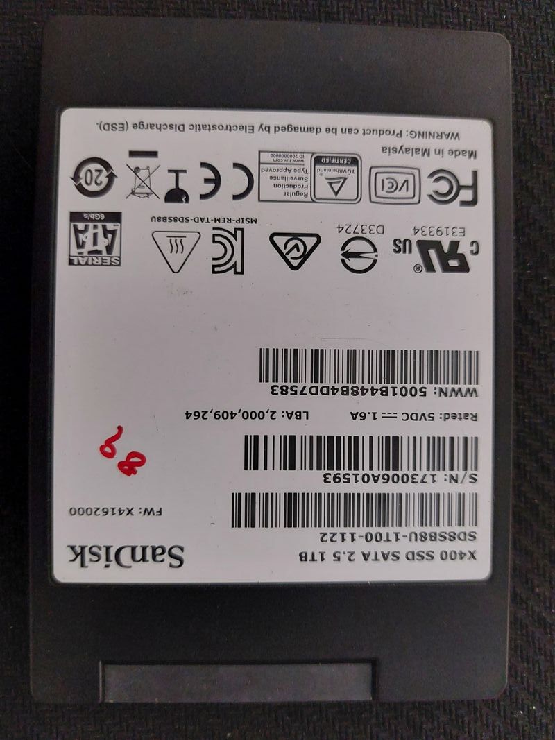 Disco Duro SanDisk SSD SATA 1TB X400