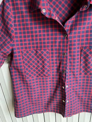 Camicia fantasia quadretti blu-rosso MOTIVI